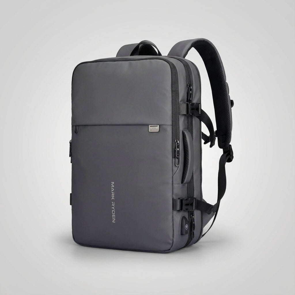 Safepackr unisex reisrugzak, uitbreidbaar en waterdicht. Ideale handbagage rugzak met organizer voor elke reis.