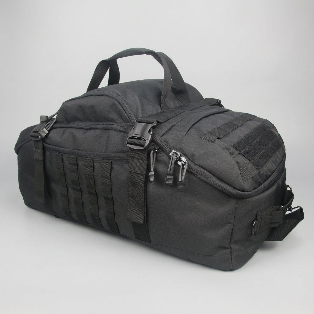 Duurzame Nomadridge reistas, perfect voor outdoor trips en lange reizen. Sterke, flexibele Molle rugzak.