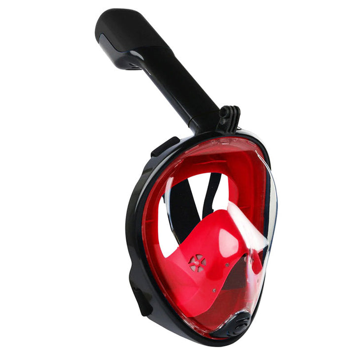Blauw volgelaats snorkelmasker (L/XL) met anti-lek technologie voor een droge en plezierige snorkeltocht.