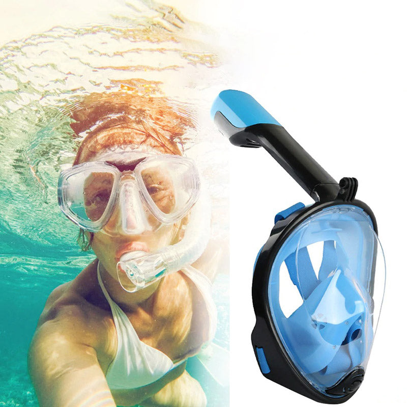 Ergonomisch volgelaats snorkelmasker voor comfortabel zwemmen en snorkelen, L/XL. Geniet van de zee.