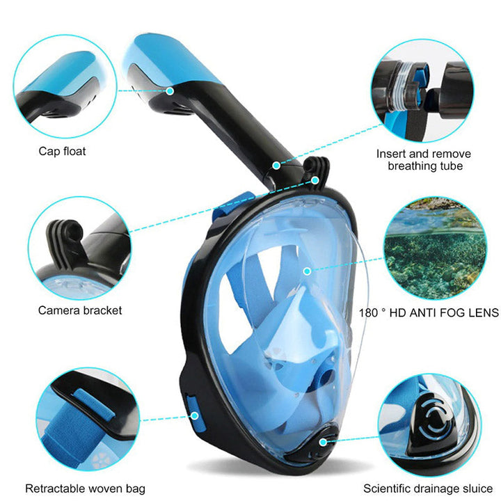 Geen beslagen masker! Helder anti-condens volgelaats snorkelmasker voor urenlang waterplezier en zwemmen.