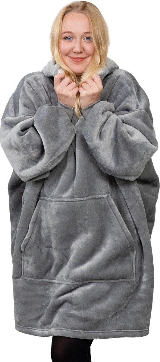 Comfortabele loungewear dekenjas hoodie, perfect om heerlijk in te ontspannen.