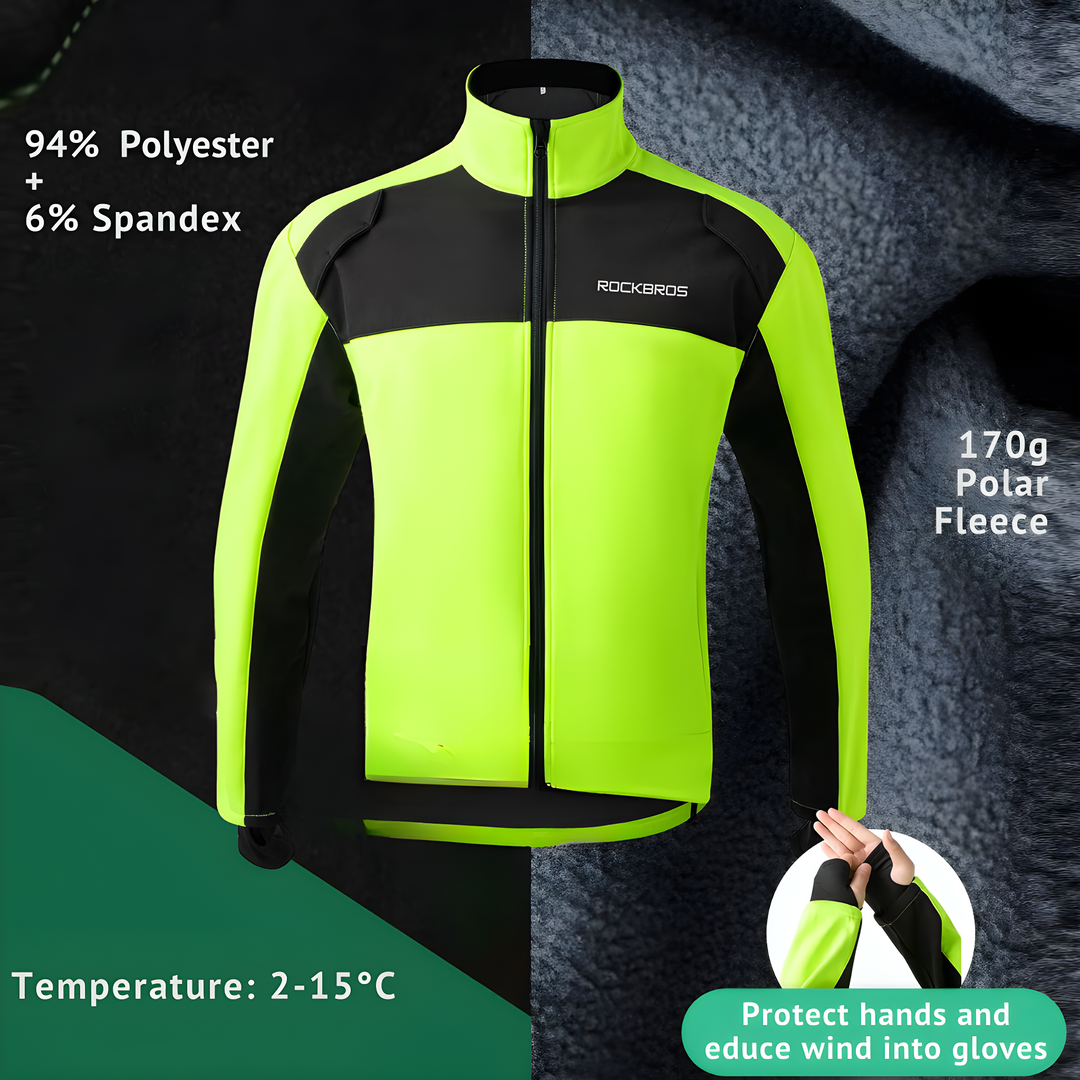 Complete unisex thermo fietskledingset voor herfst en winter. Warme wielerkleding voor comfortabel fietsen.