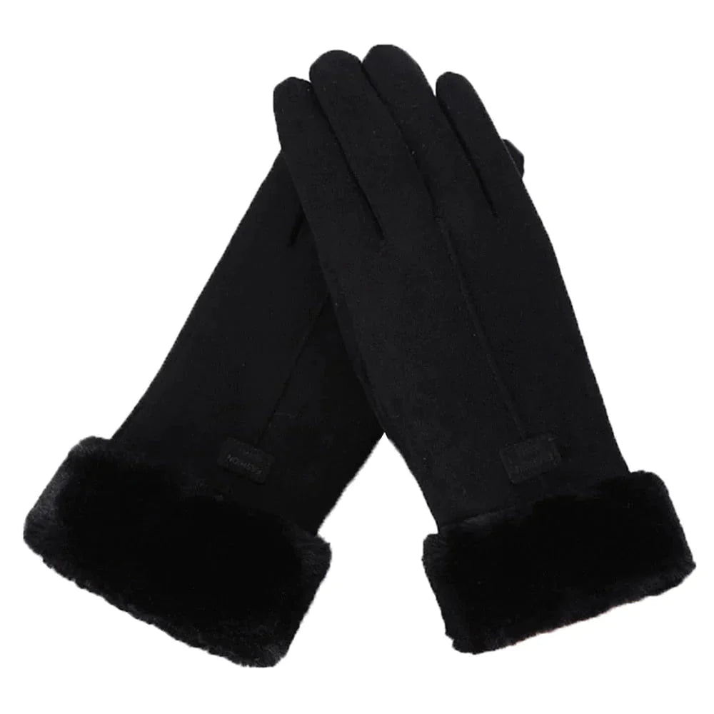 Zwarte unisex winterhandschoenen, touchscreen compatibel, essentieel accessoire voor koude winterdagen.