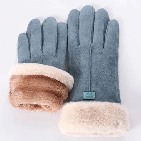 Moderne unisex zwarte winterhandschoenen met touchscreen voor optimale warmte en smartphonebediening.