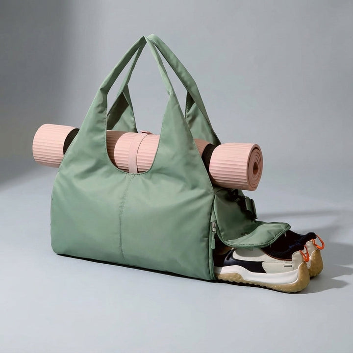 Ruime waterafstotende reistas voor yoga en sport, unisex. Met schoenenvak voor schone en vuile schoenen. Compact design.