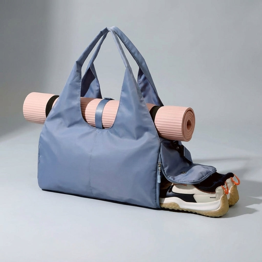 Unisex fitness sporttas voor yoga. Waterafstotend met apart vak voor schoenen en natte spullen. Perfecte gym organizer.