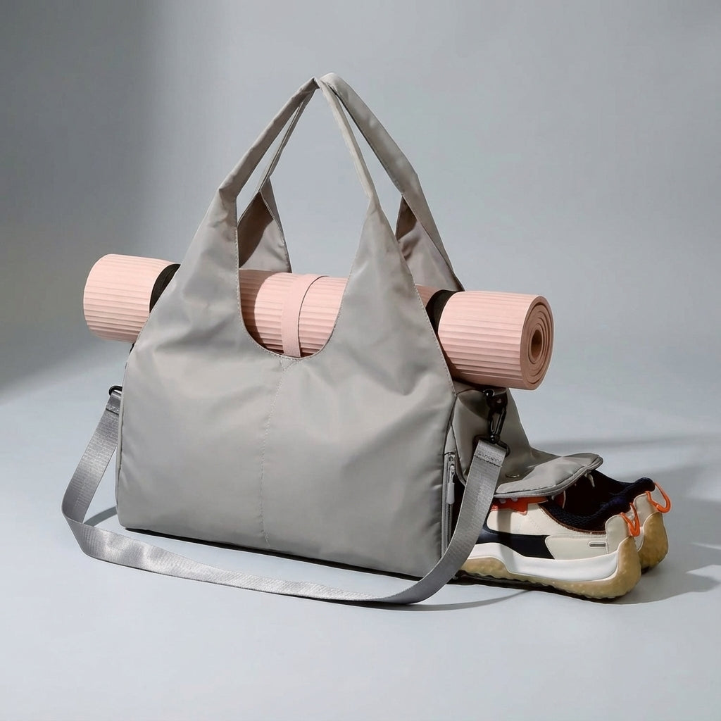 Handige waterafstotende duffelbag, unisex, met schoenenvak. Geschikt als sporttas, gymtas of compacte reistas.