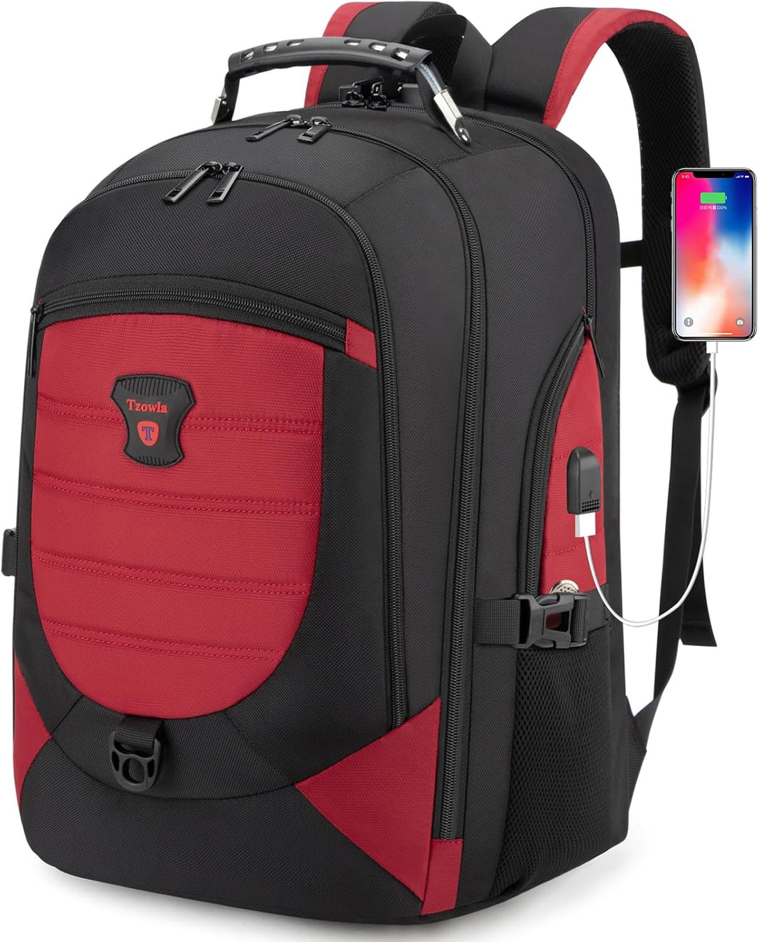 Unisex waterdichte anti-diefstal laptoprugzak (17,3 inch) met USB-poort voor werk, school & reizen.