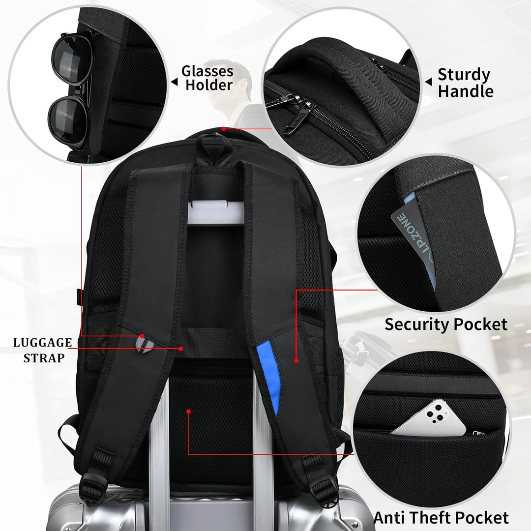 Sterke waterbestendige schooltas met USB, georganiseerde opbergruimte, comfort voor elke dag.