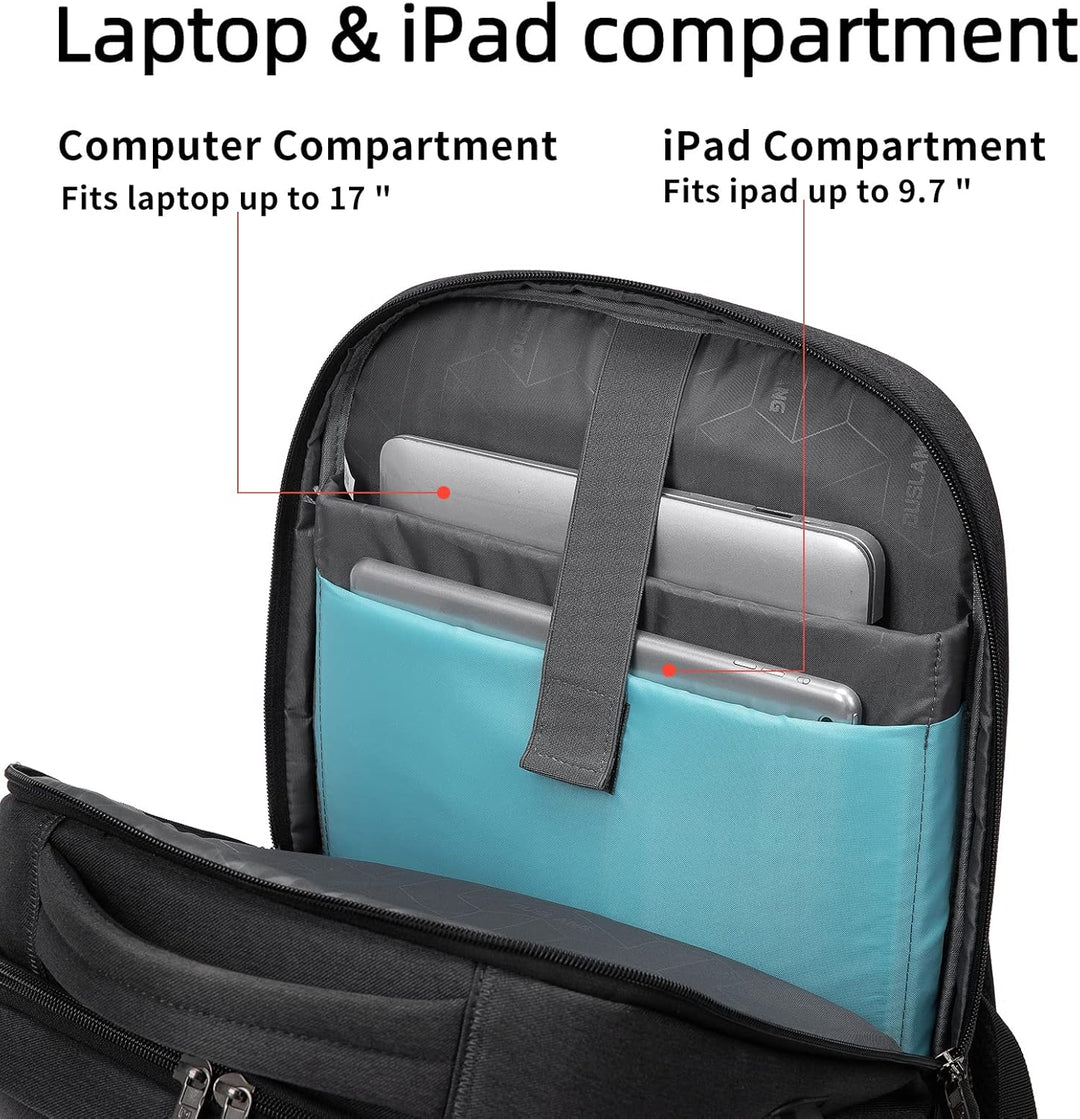 Unisex laptoprugzak, waterafstotend, antidiefstal, met USB-poort voor onderweg opladen.