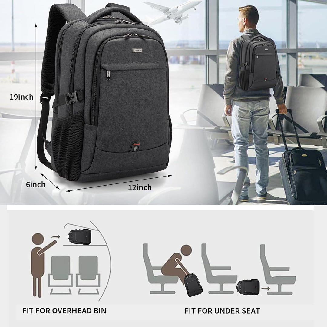 Veilige laptoprugzak, waterafstotend, antidiefstal, USB-poort, ideaal voor woon-werkverkeer.