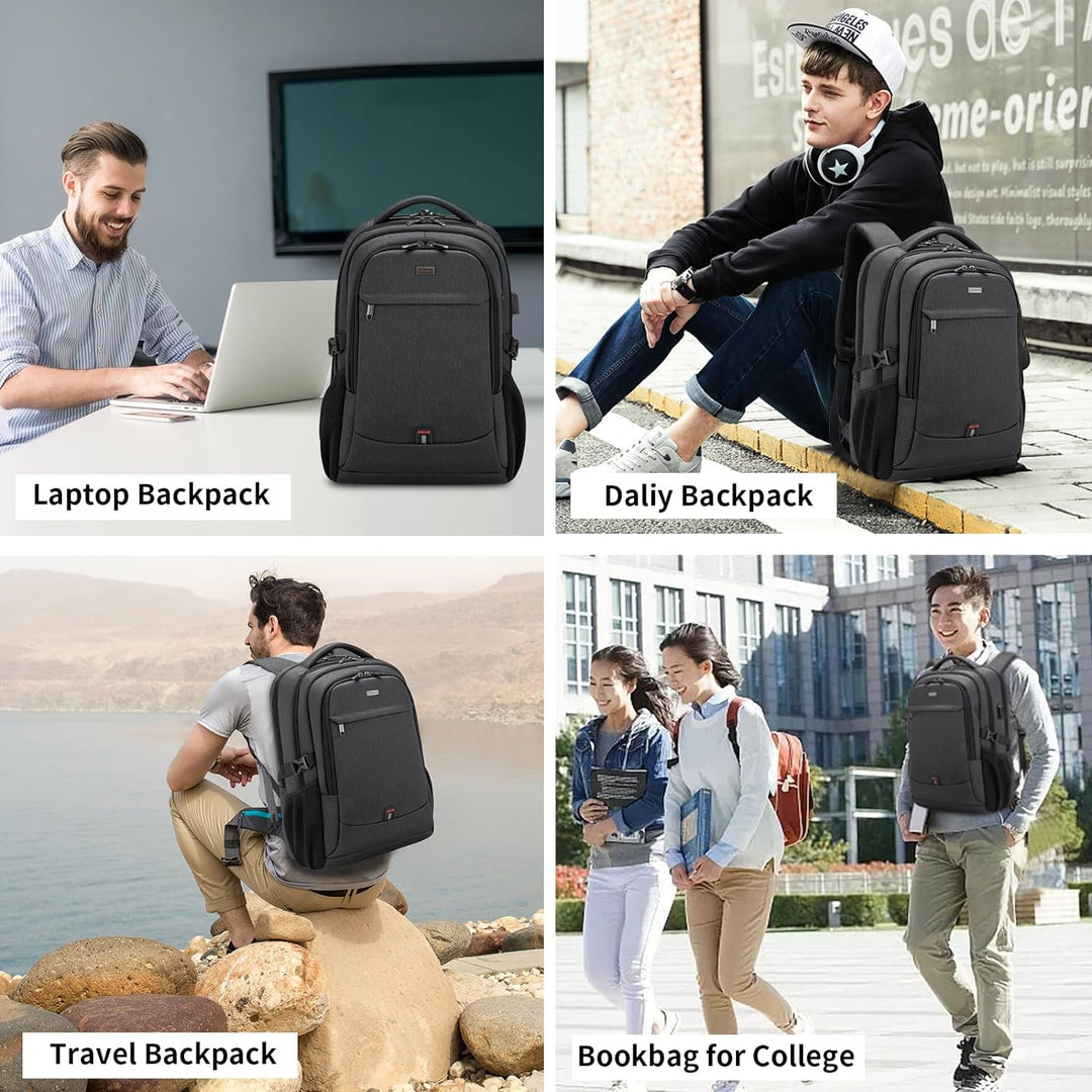 Moderne waterbestendige schoolrugzak, met USB, georganiseerd voor alle schoolspullen.