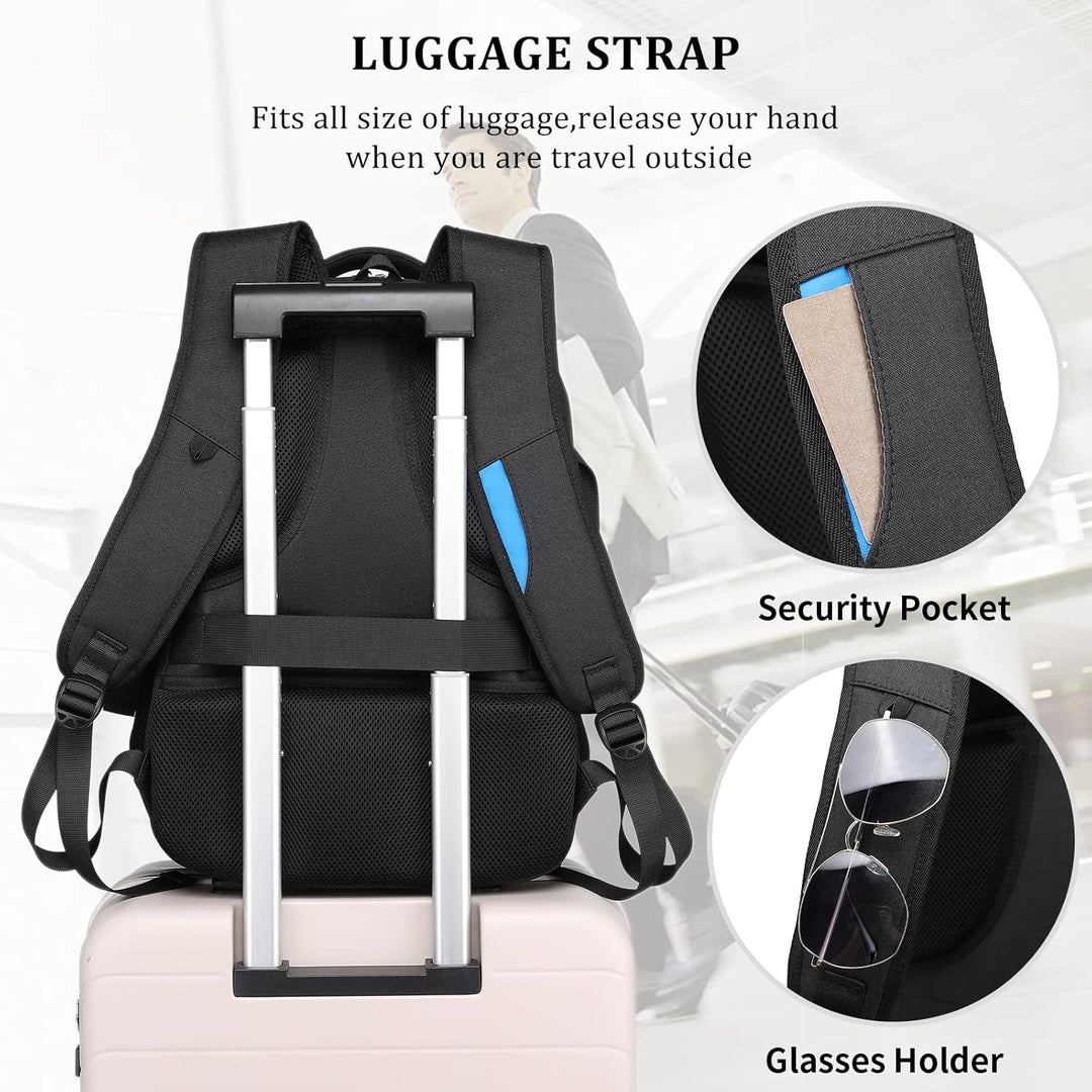 Grote unisex waterdichte rugzak, met USB-poort, geschikt voor laptop & veel bagage.