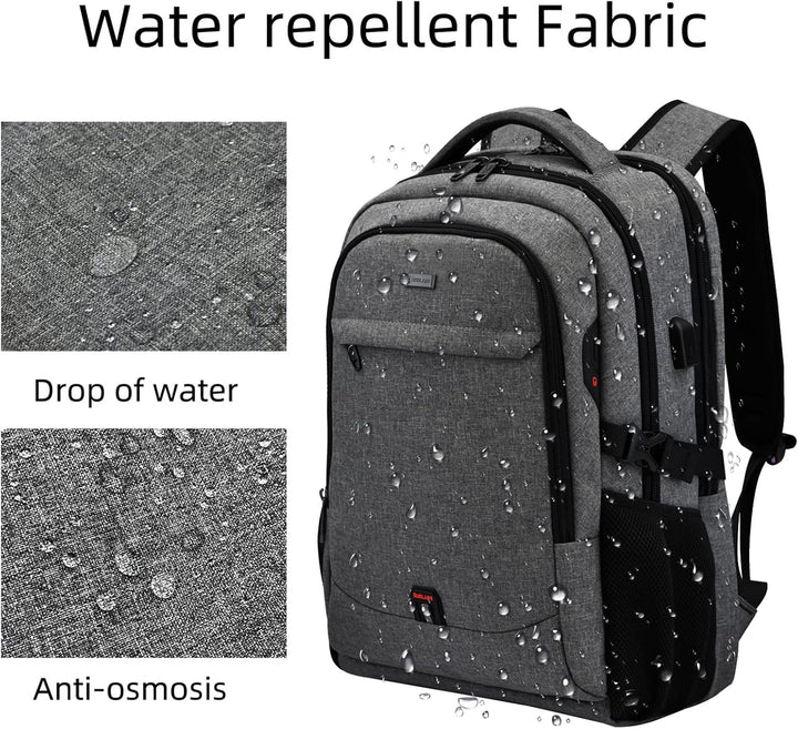 Waterdichte reisrugzak, met USB-poort, georganiseerde opslag, comfortabel als handbagage.