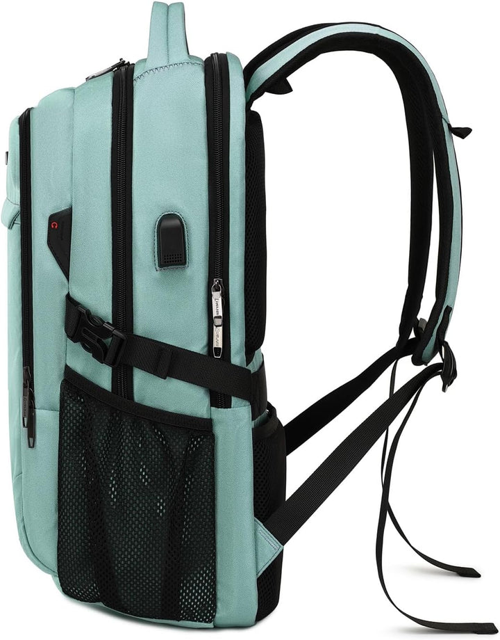Praktische laptop & reisrugzak, waterafstotend, met USB-oplader & antidiefstal functie.