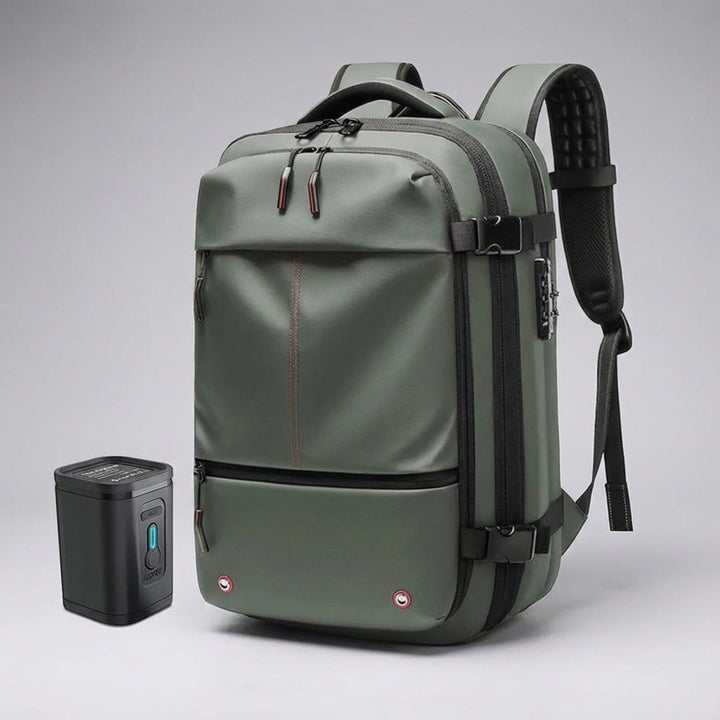 Veelzijdige waterdichte TravelCompress reisrugzak, ideaal als laptoptas, reistas en outdoor rugzak.