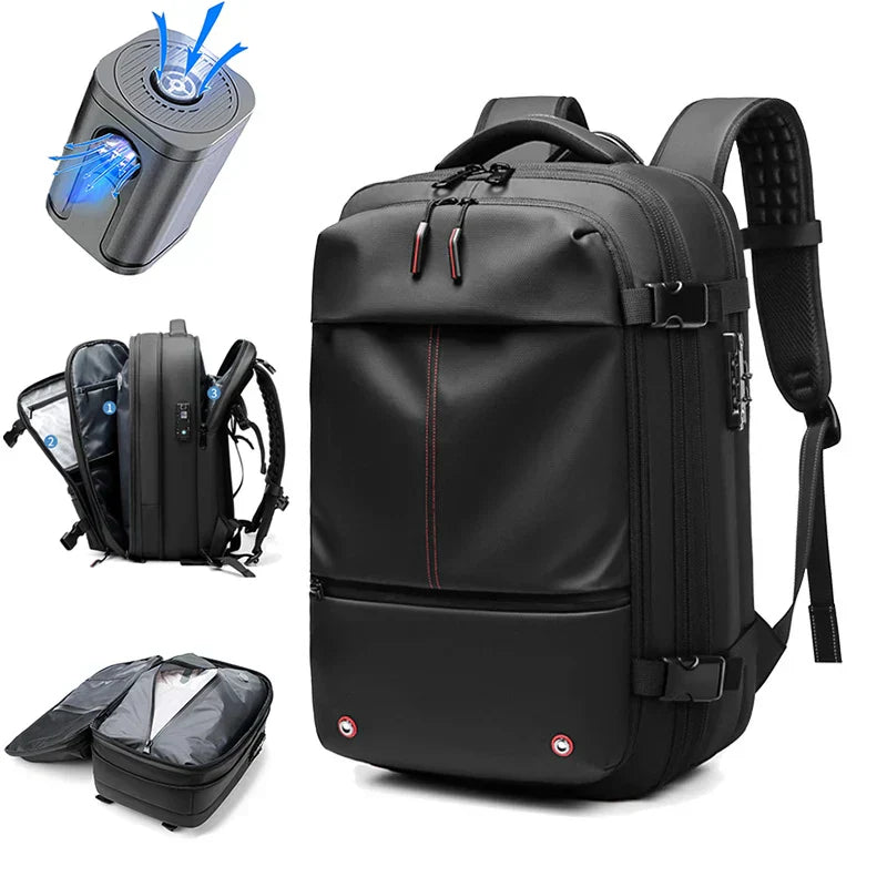 Stijlvolle unisex waterdichte reistas met compressie, geschikt als laptoptas en bagage voor elke reis.