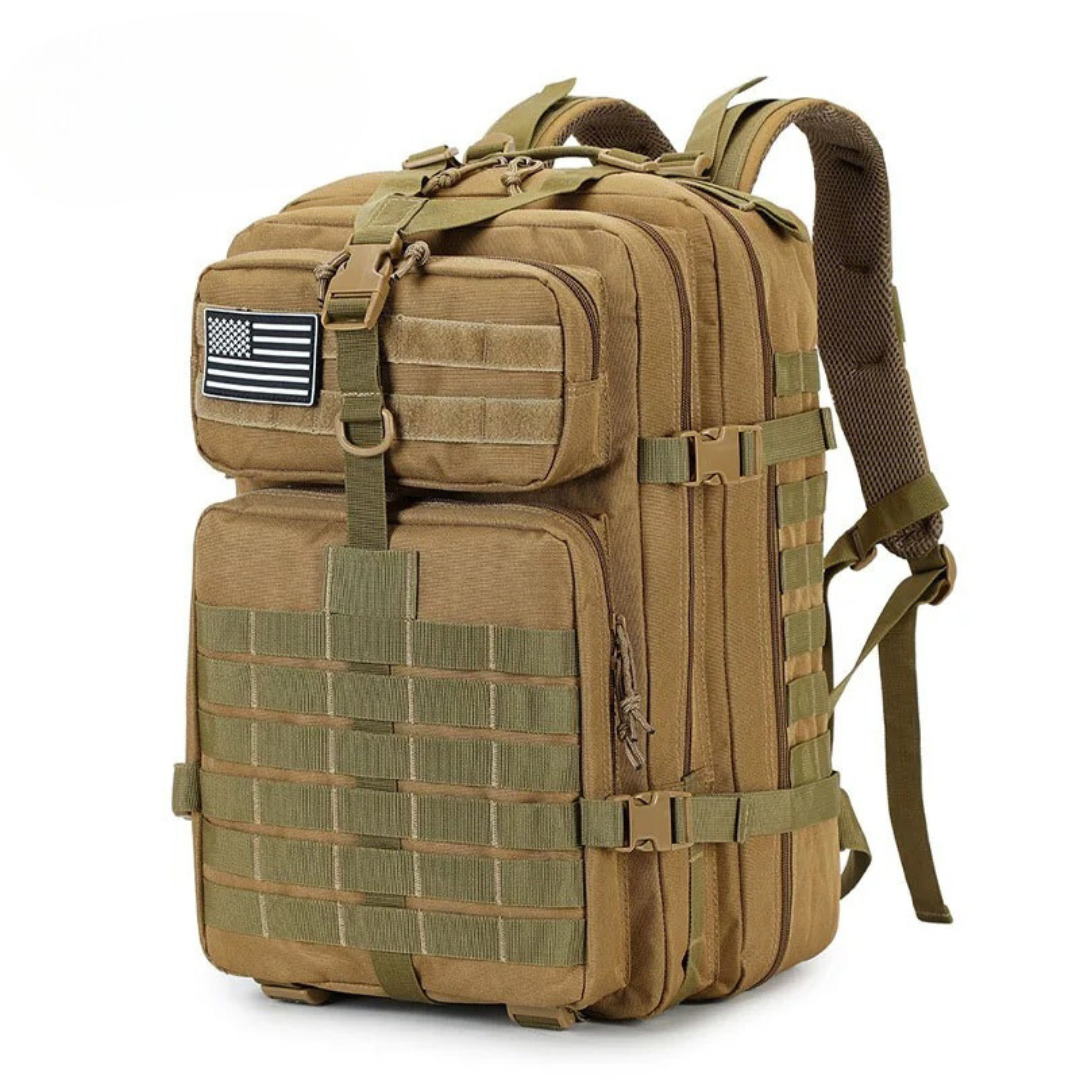 Robuuste unisex waterdichte tactische rugzak (50L) voor extreme outdoor condities en trekking.