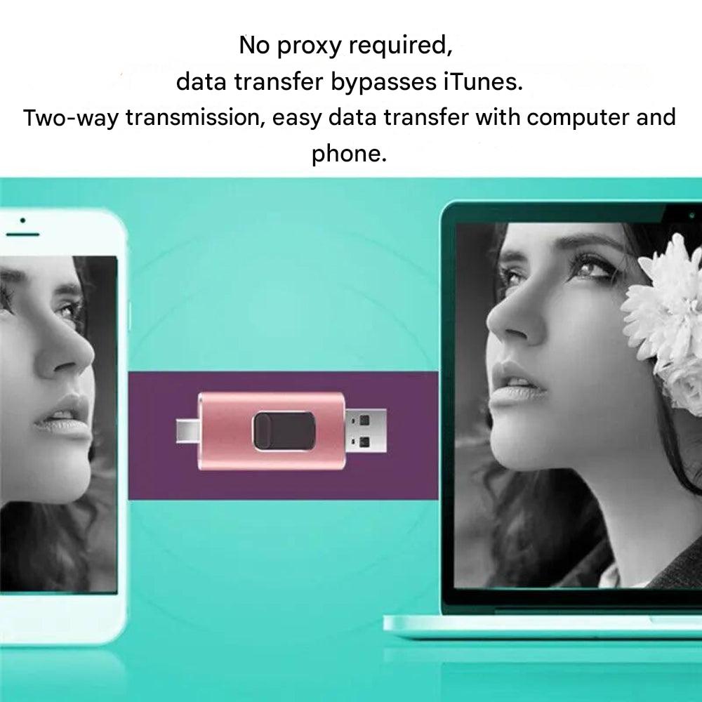 Compacte universele flashdrive voor moeiteloze data-overdracht & externe opslag van foto's, video's en bestanden.
