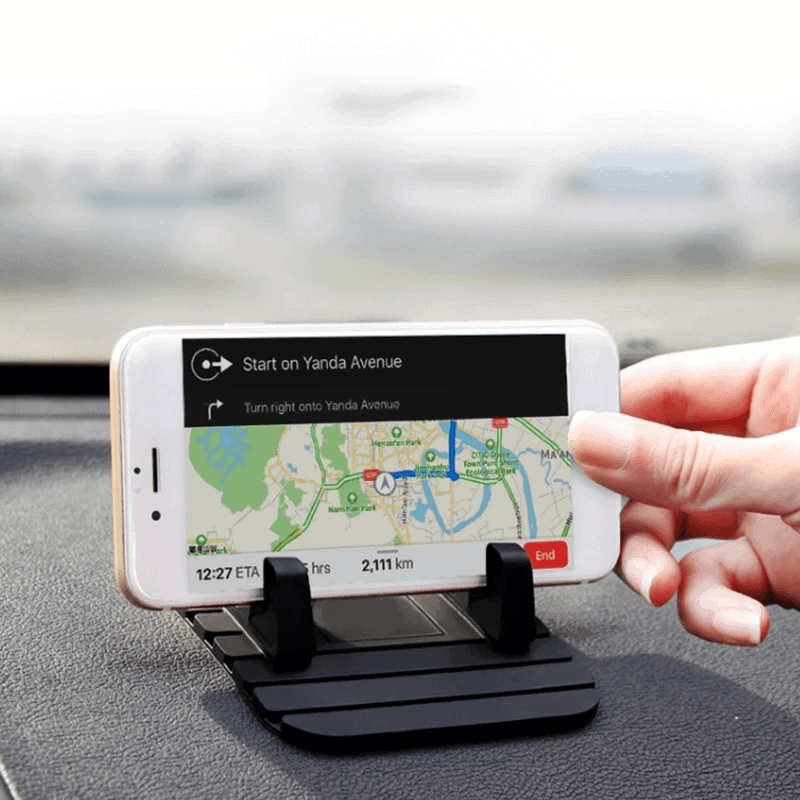 Stabiele anti-slip telefoonhouder van siliconen voor handsfree bellen in de auto of op je bureau.