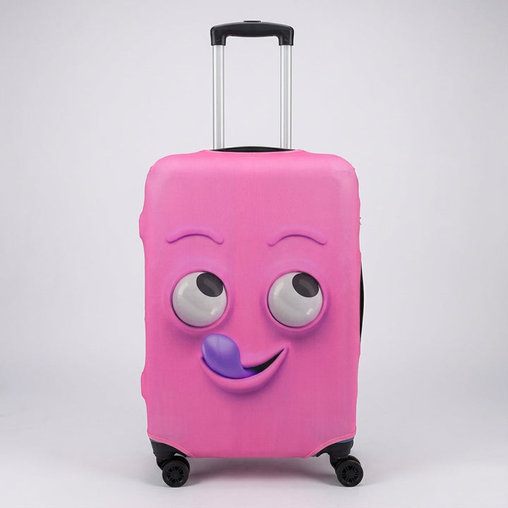 SmileGuard bagagehoes met vrolijke print; beschermt uw koffer en zorgt voor een unieke, herkenbare reislook.