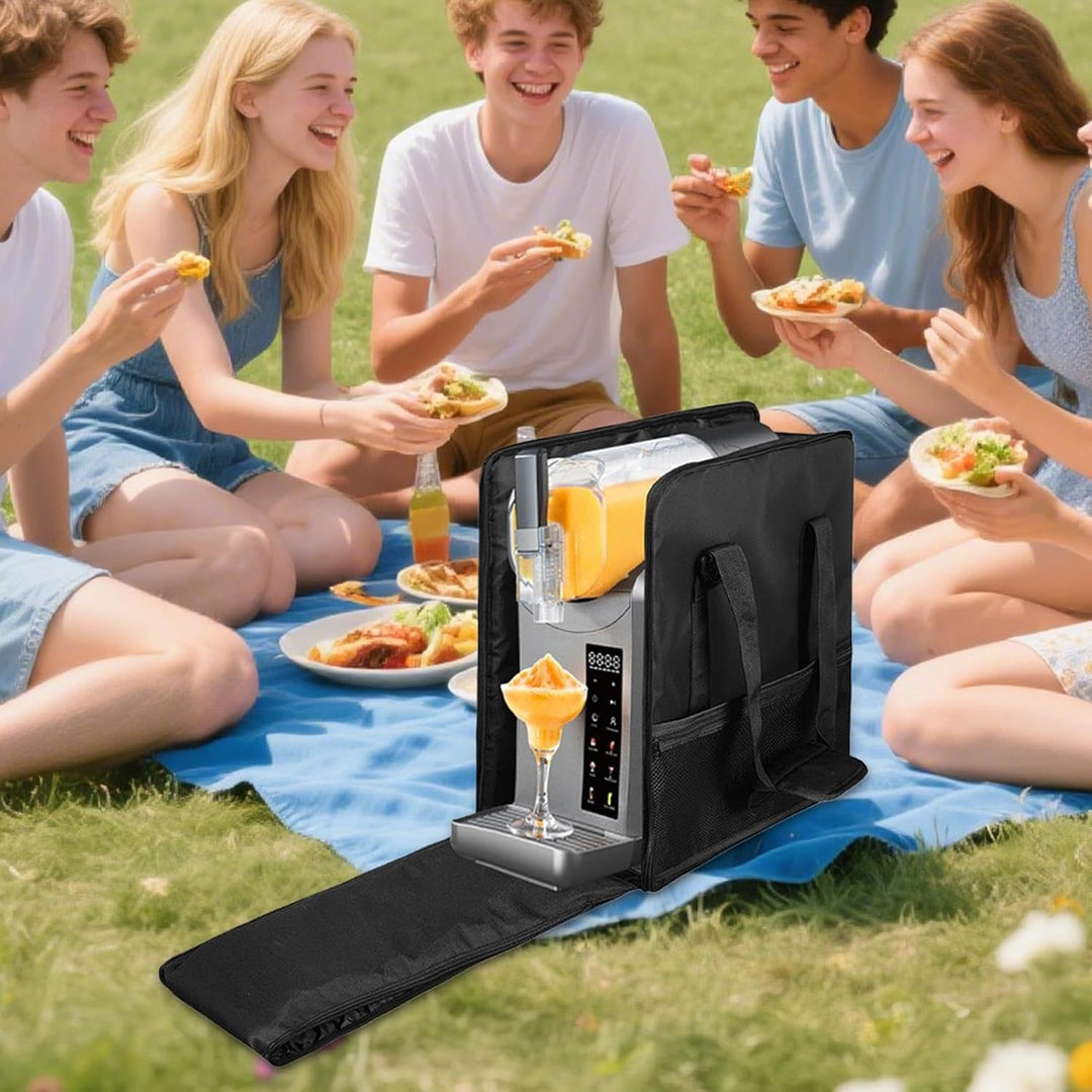 Stevige universele draagtas voor drankmaker, met comfortabele draaggreep en veilige sluiting.