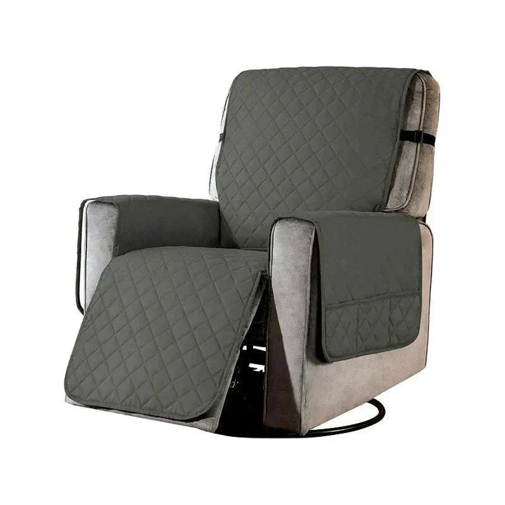 Zwarte universele stoelhoes FlexCover, zacht en rekbaar, perfect voor uw moderne interieur.