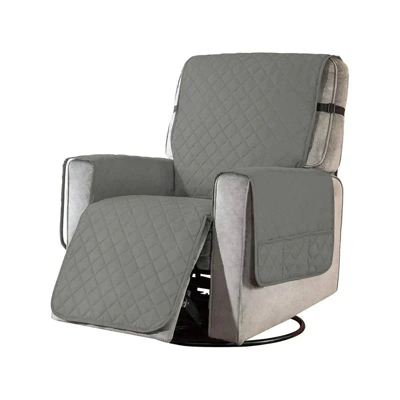 Comfort en functionaliteit: universele fauteuilhoes FlexCover met opbergvakken, zacht en makkelijk te plaatsen.