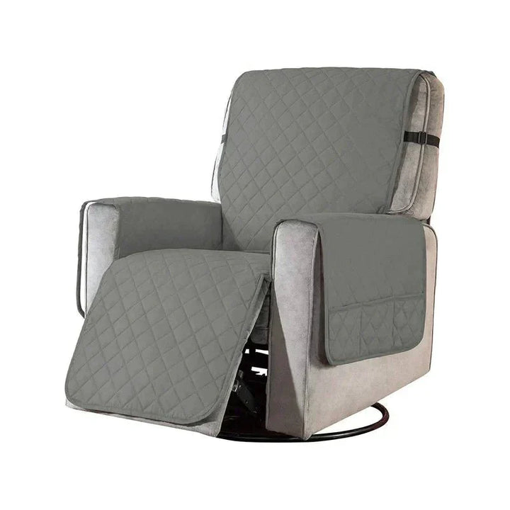Comfort en functionaliteit: universele fauteuilhoes FlexCover met opbergvakken, zacht en makkelijk te plaatsen.