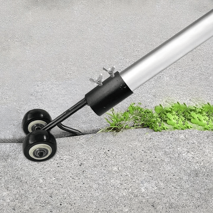 Onkruidsteker met dubbele haak, verstelbare lange steel, robuuste constructie, voor effectief wieden in de tuin.