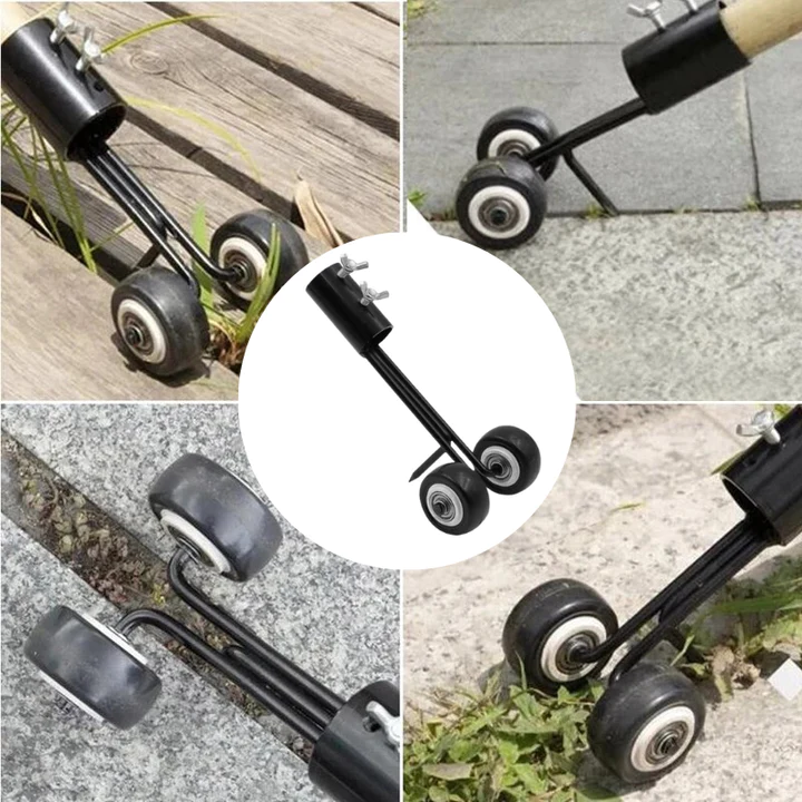 Onkruidsteker met dubbele haak, verstelbare lange steel, robuuste constructie, voor effectief wieden in de tuin.