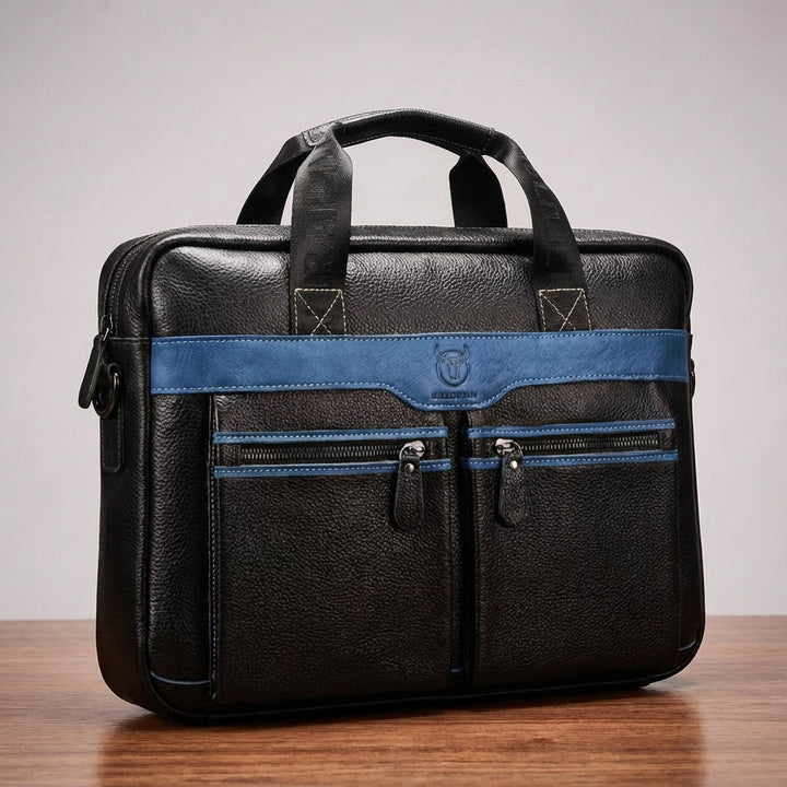 Elegante UrbanSling zakelijke laptoptas van echt leer. De ideale werktas voor mannen en vrouwen op kantoor.