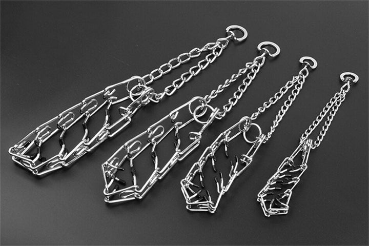 Verstelbare hondentrainingshalsband met rubberen pinnen, ideaal voor anti-trek training