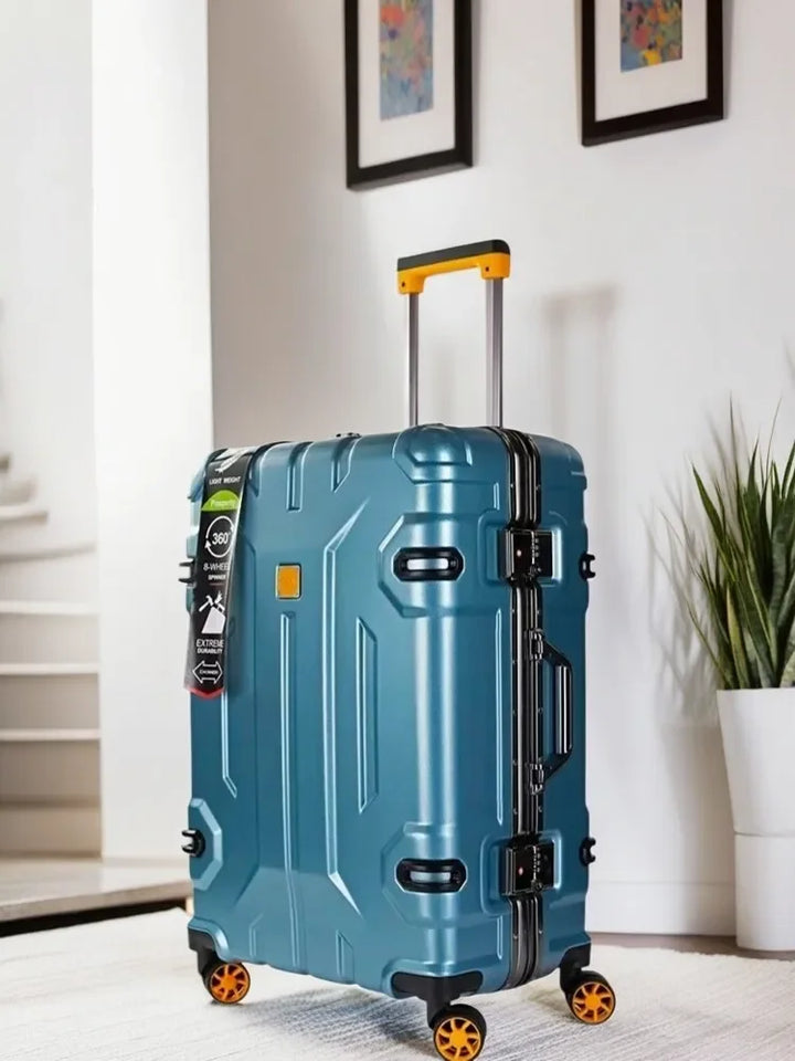 Kopenhagen aluminiumframe koffer met soepele spinnerwielen; een duurzame reisbagage voor elke vakantie.