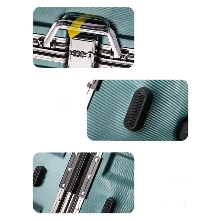 Compacte Kopenhagen reiskoffer, versterkte hardcase met aluminiumframe, perfect voor korte vakanties.