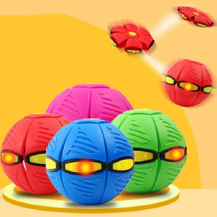 Buiten Transformeerbare Bal, speels ontwerp, verandert van schijf naar bal, felle kleuren, stevig, ideaal voor kinderen.