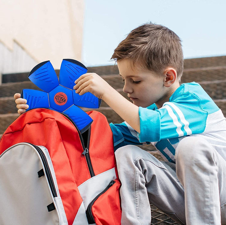 Buiten Transformeerbare Bal, speels ontwerp, verandert van schijf naar bal, felle kleuren, stevig, ideaal voor kinderen.