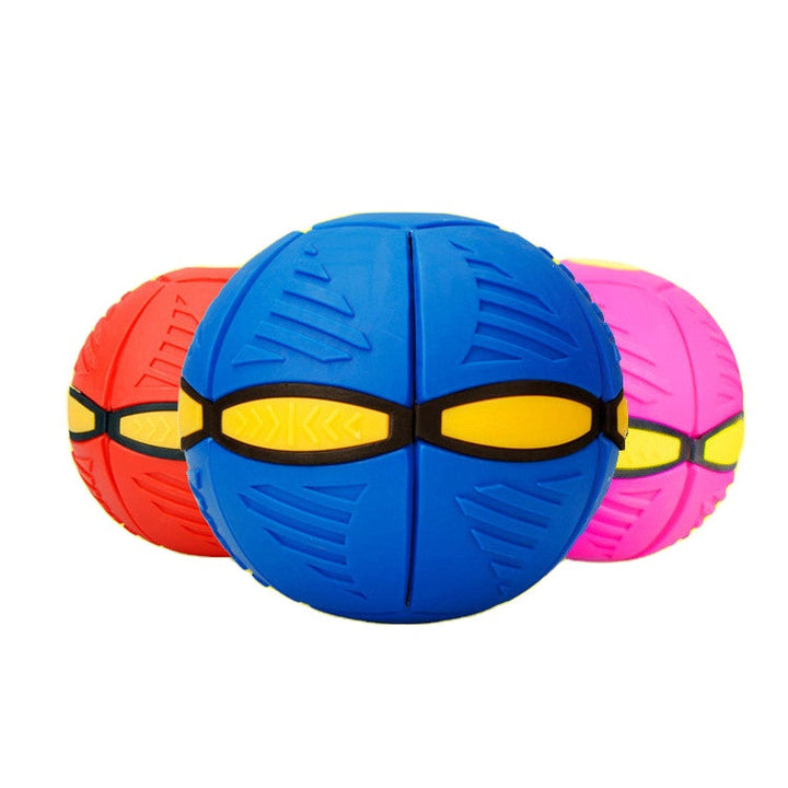 Buiten Transformeerbare Bal, speels ontwerp, verandert van schijf naar bal, felle kleuren, stevig, ideaal voor kinderen.