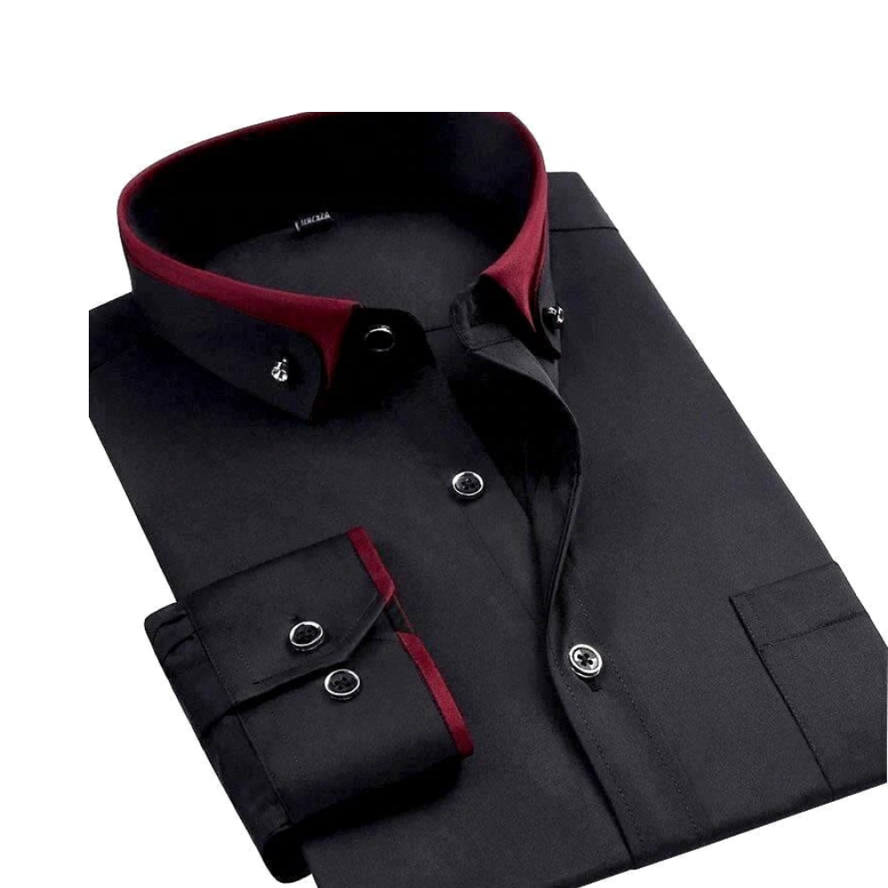 Victor trendy heren overhemd, elegant en comfortabel, lange mouwen, voor elke gelegenheid.