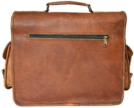 Authentieke handgemaakte vintage geitenleren tas, veelzijdig als reistas, cameratas of duurzame schoudertas.