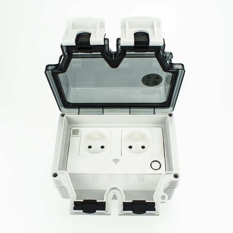 Voltura slimme WiFi buitenstekker, IP66 waterdicht. Ideaal voor tuinautomatisering en bediening via Tuya/SmartLife app.