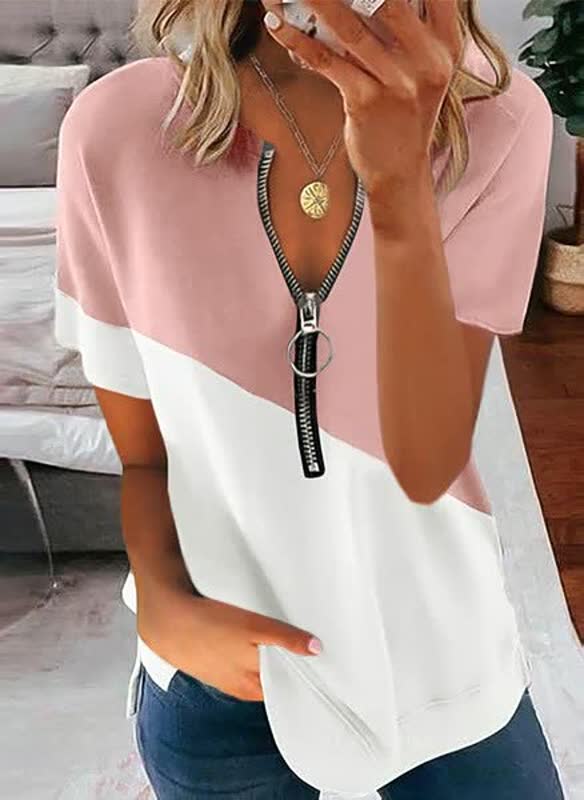 Stijlvol VShirt™ casual zomer shirt voor dames, een comfortabele top voor de warme dagen, moderne zomerkleding.