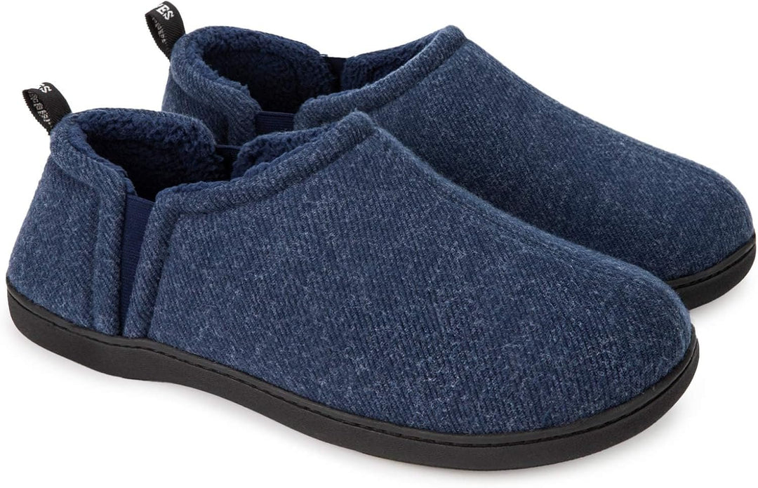 Warme bruine heren winter pantoffels Noah met comfortabele pasvorm en zachte voering.