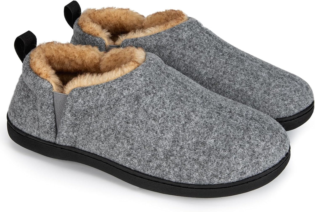 Heren comfort pantoffels Noah (bruin) met heerlijk warme voering en zachte bovenkant.