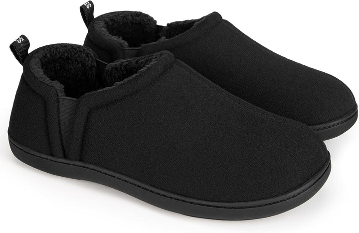 Zachte pluche voering in bruine heren pantoffels Noah, voor ultiem voetcomfort.
