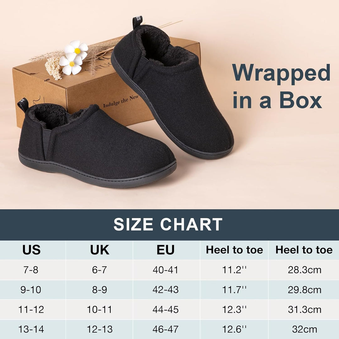 Cadeau idee: Donkergrijze heren winter pantoffels Noah voor voetcomfort en warmte.