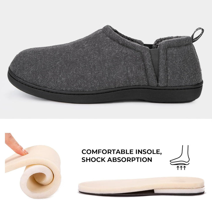 Warme en comfortabele heren pantoffels Noah in bruin, voor ontspannen momenten thuis.