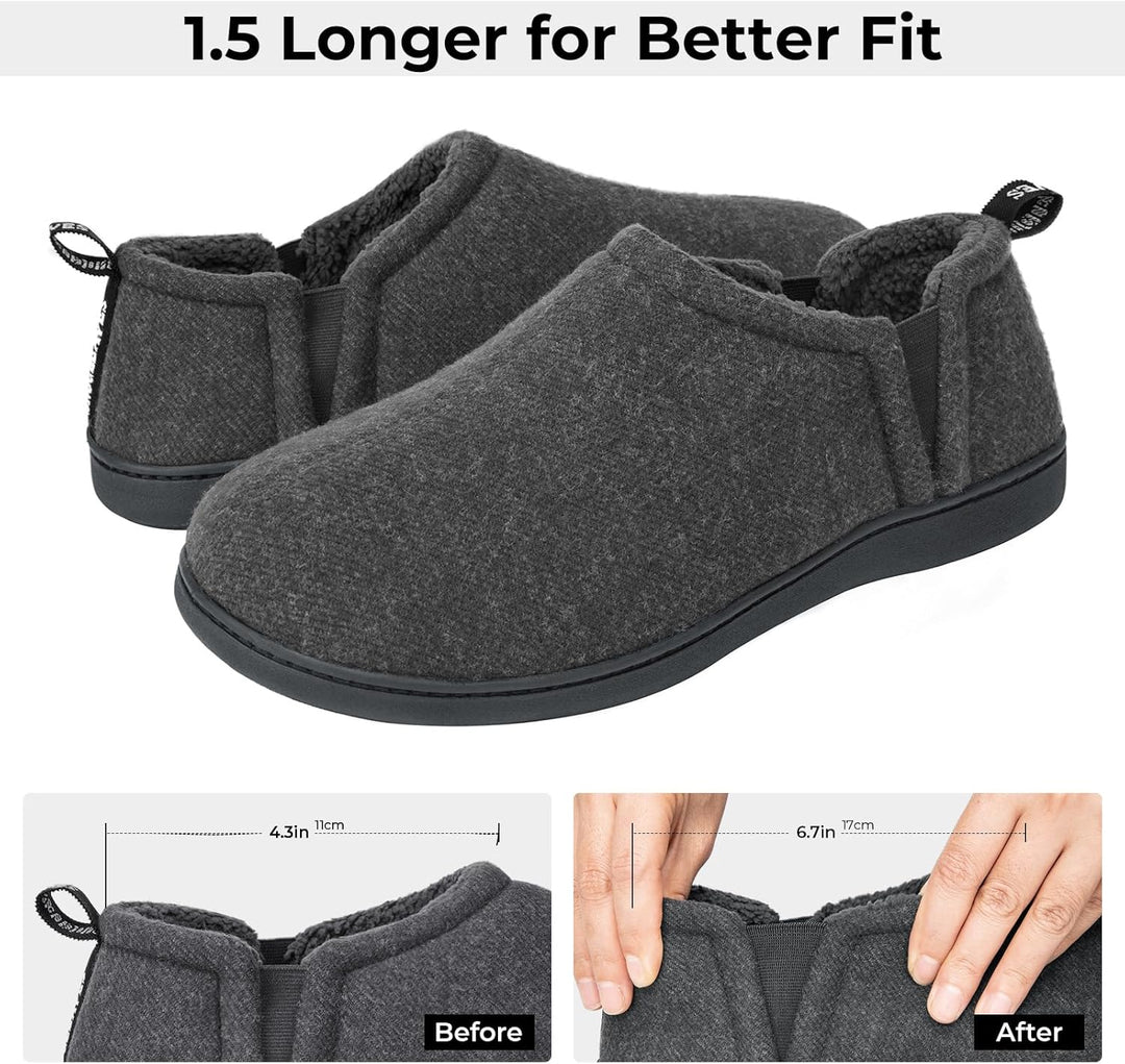 Bruine pantoffels Noah voor heren, met aandacht voor de ergonomische pasvorm.