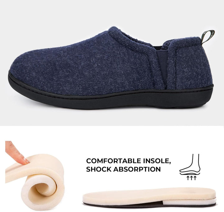 Zachte pluche heren winter pantoffels Noah in bruin, biedt optimaal comfort en warmte.